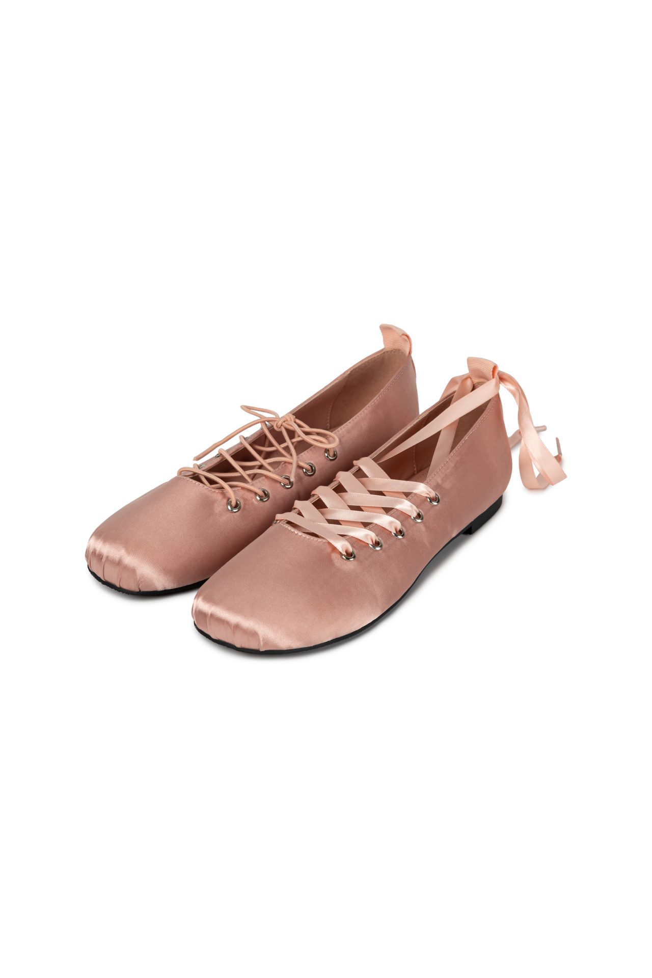 Pink ballerina flats from the Korean brand KHIHO, sold at Shim House