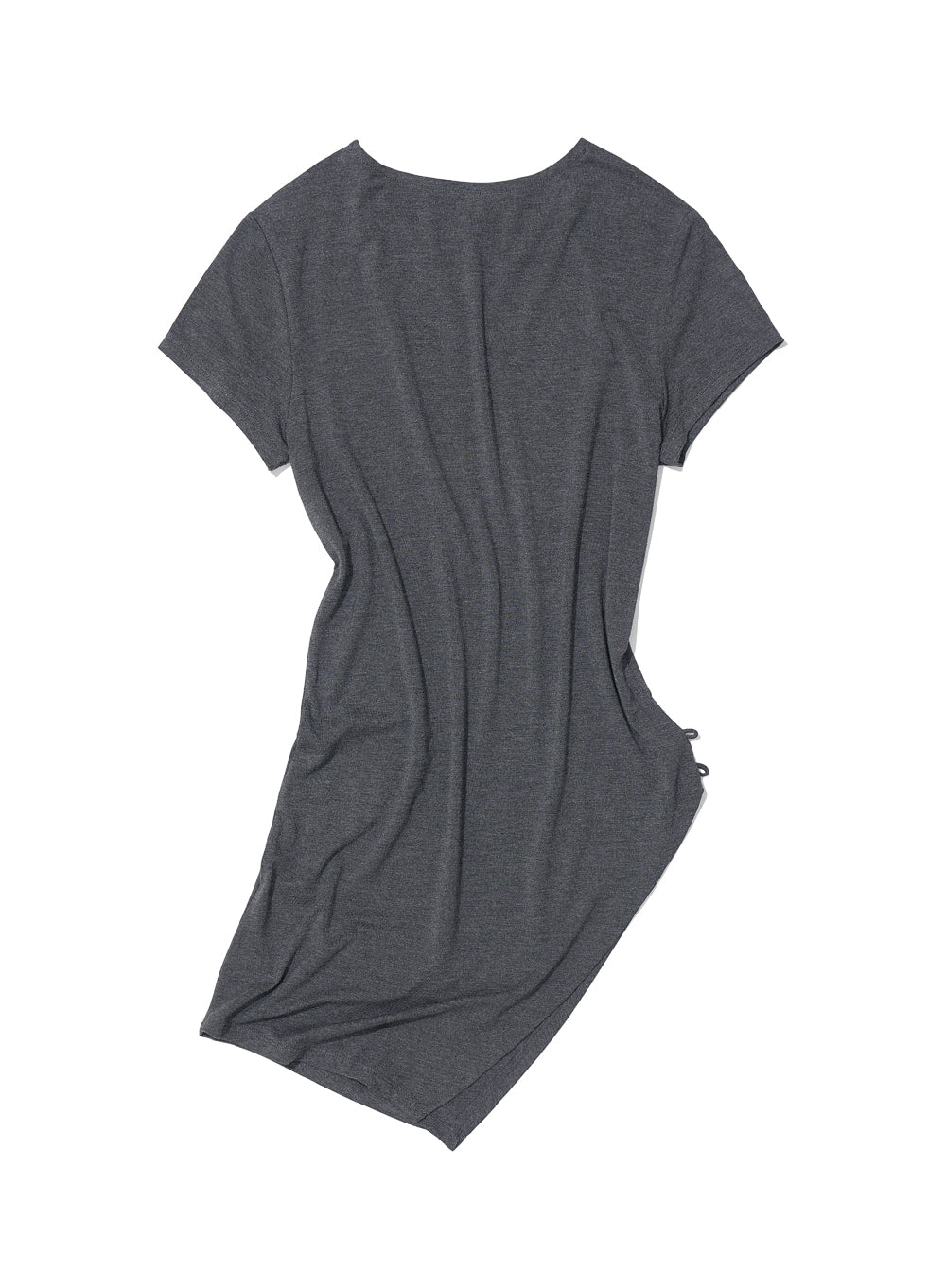 Asymmetric hem layered top with wrap skirt PARTIMENTO WOMEN charcoal
