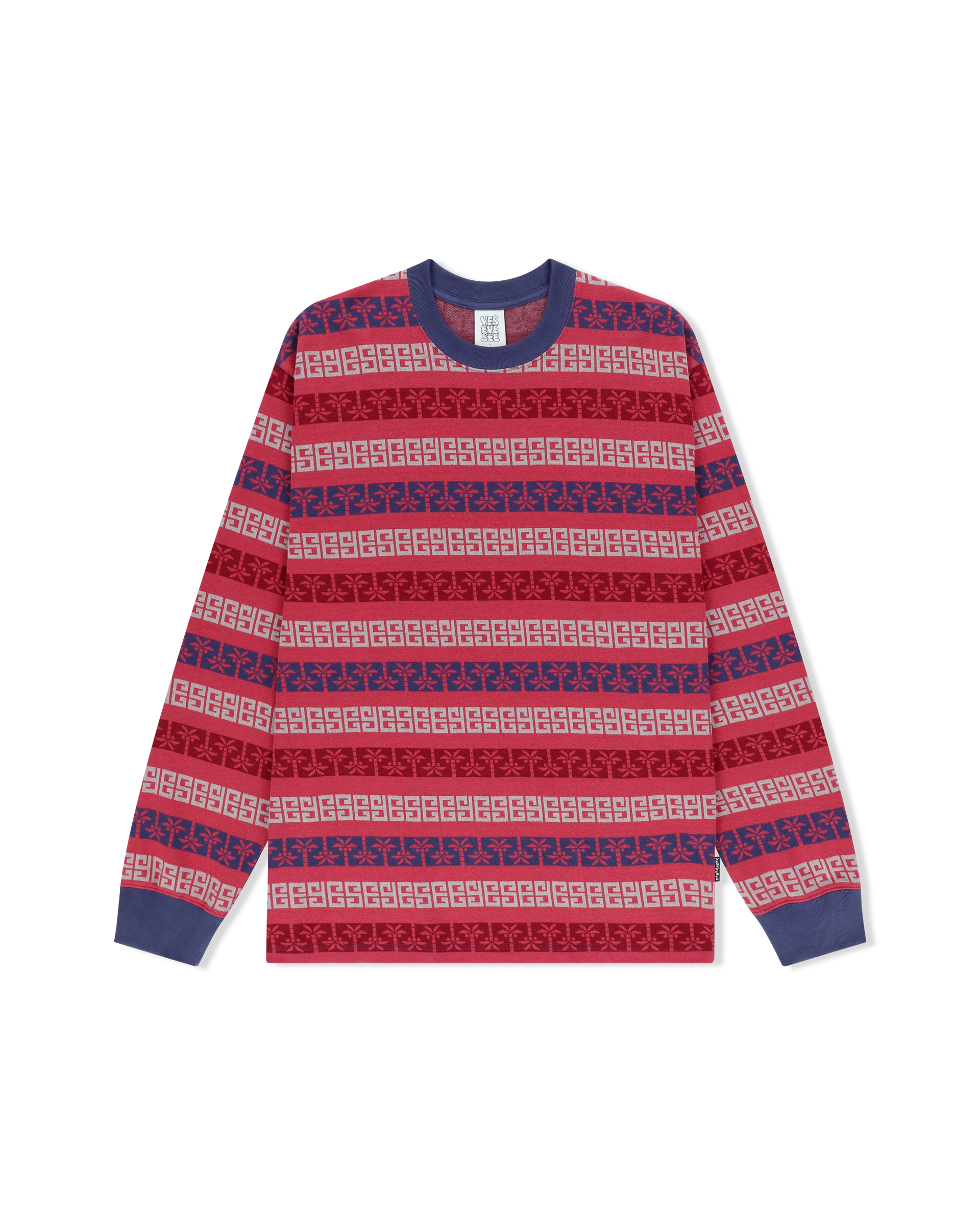 Y.E.S Palm Jacquard Long Sleeve T-shirt