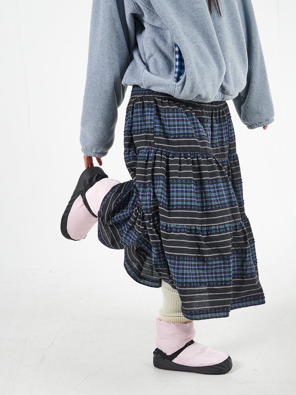 2 Way Button Shirring Skirt