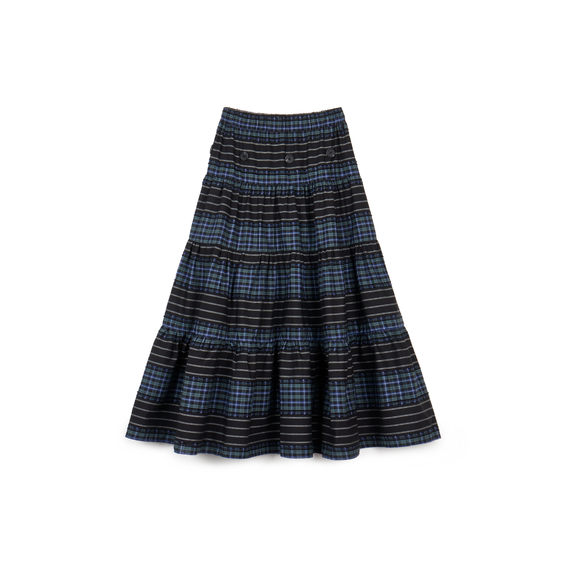 2 Way Button Shirring Skirt