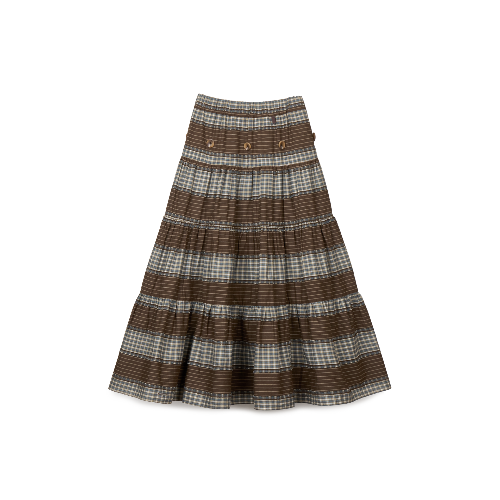 2 Way Button Shirring Skirt