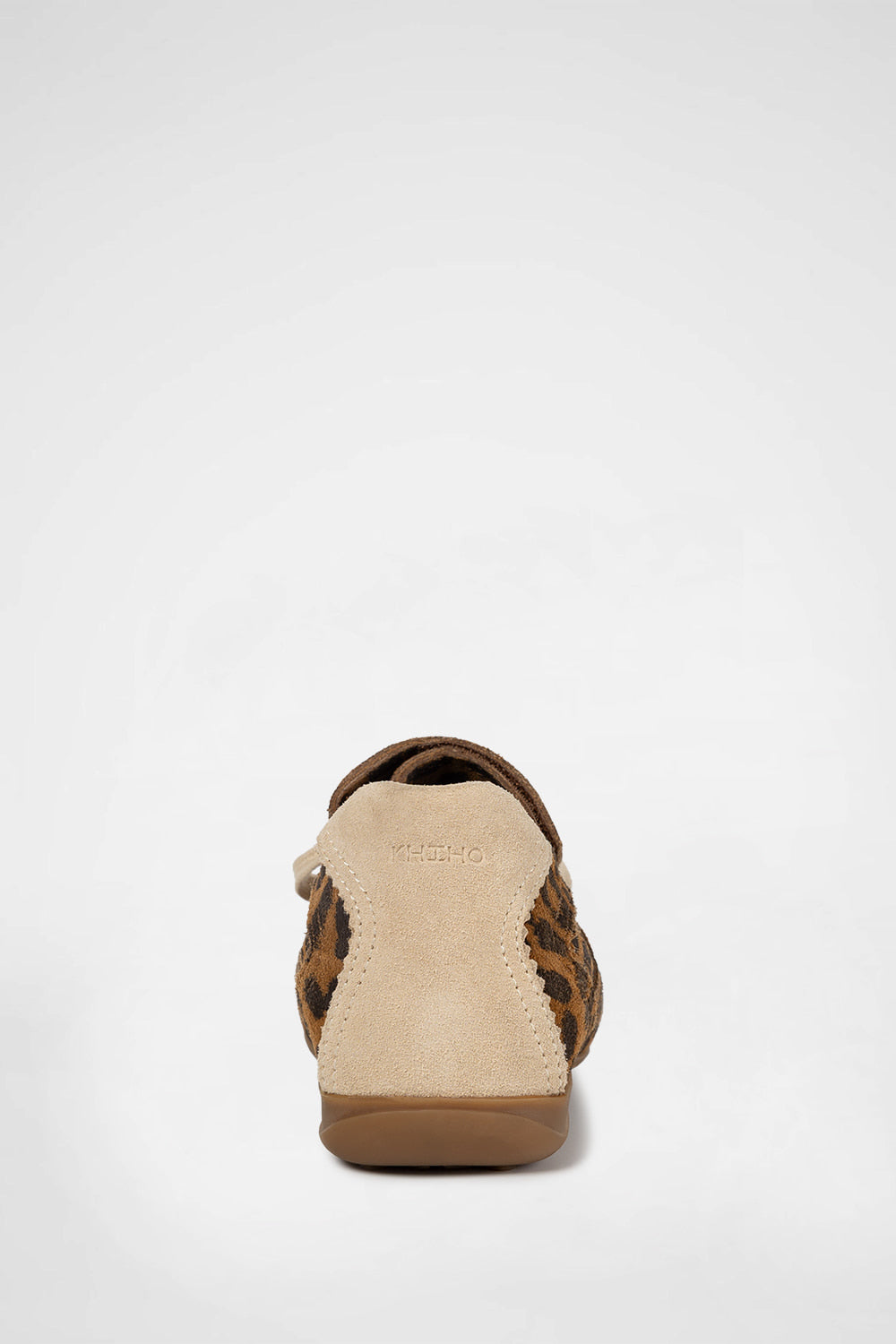 Leopard print mary jane style sneakers made by Korean brand KHIHO, for sale at Shim House