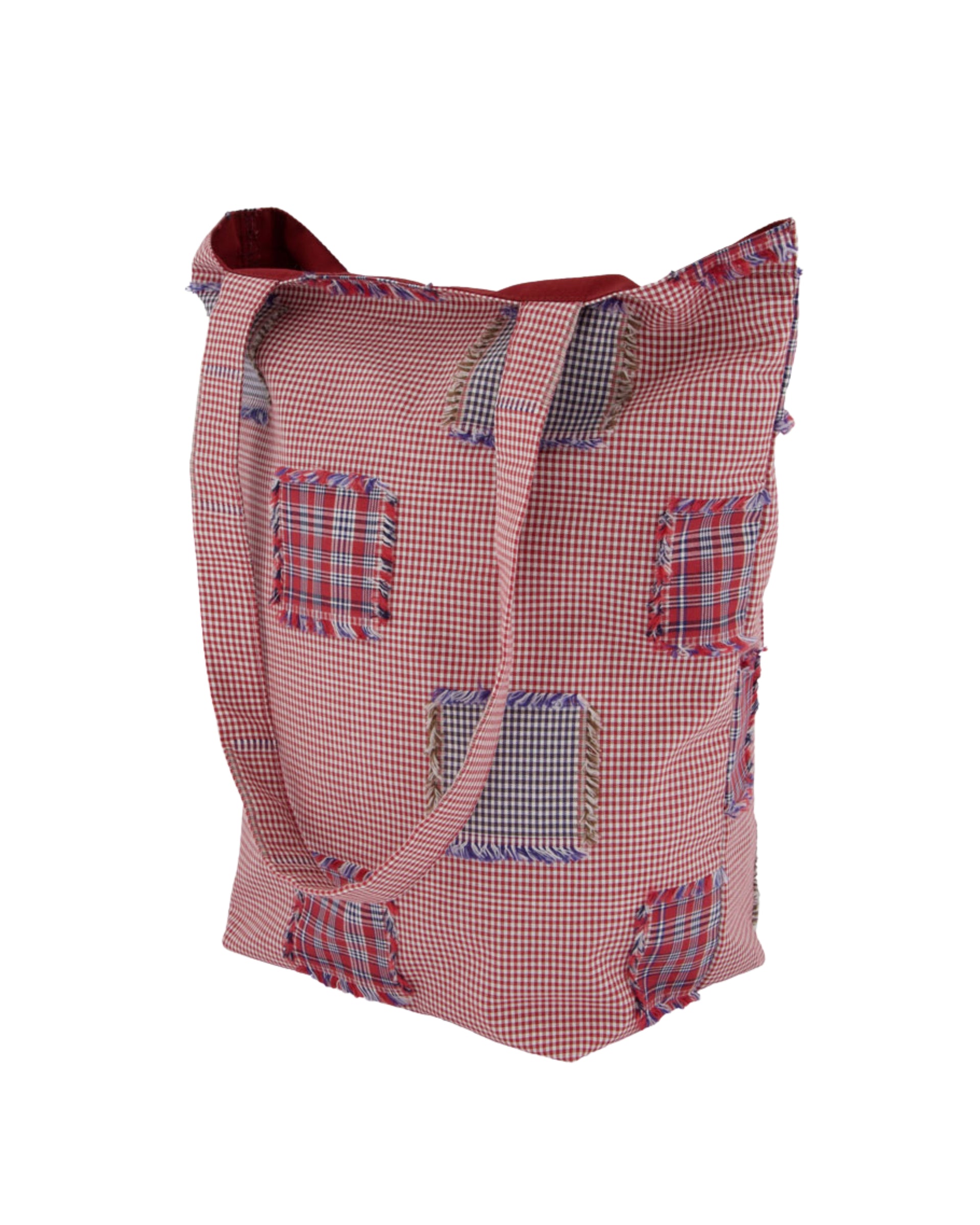 Checkered Patchwork Bag