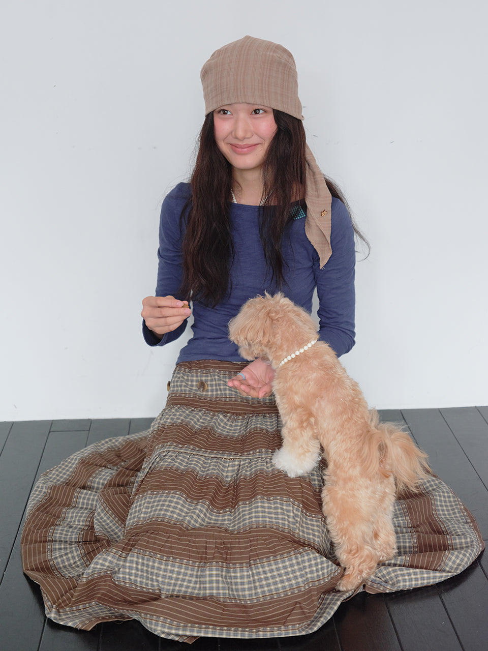 2 Way Button Shirring Skirt