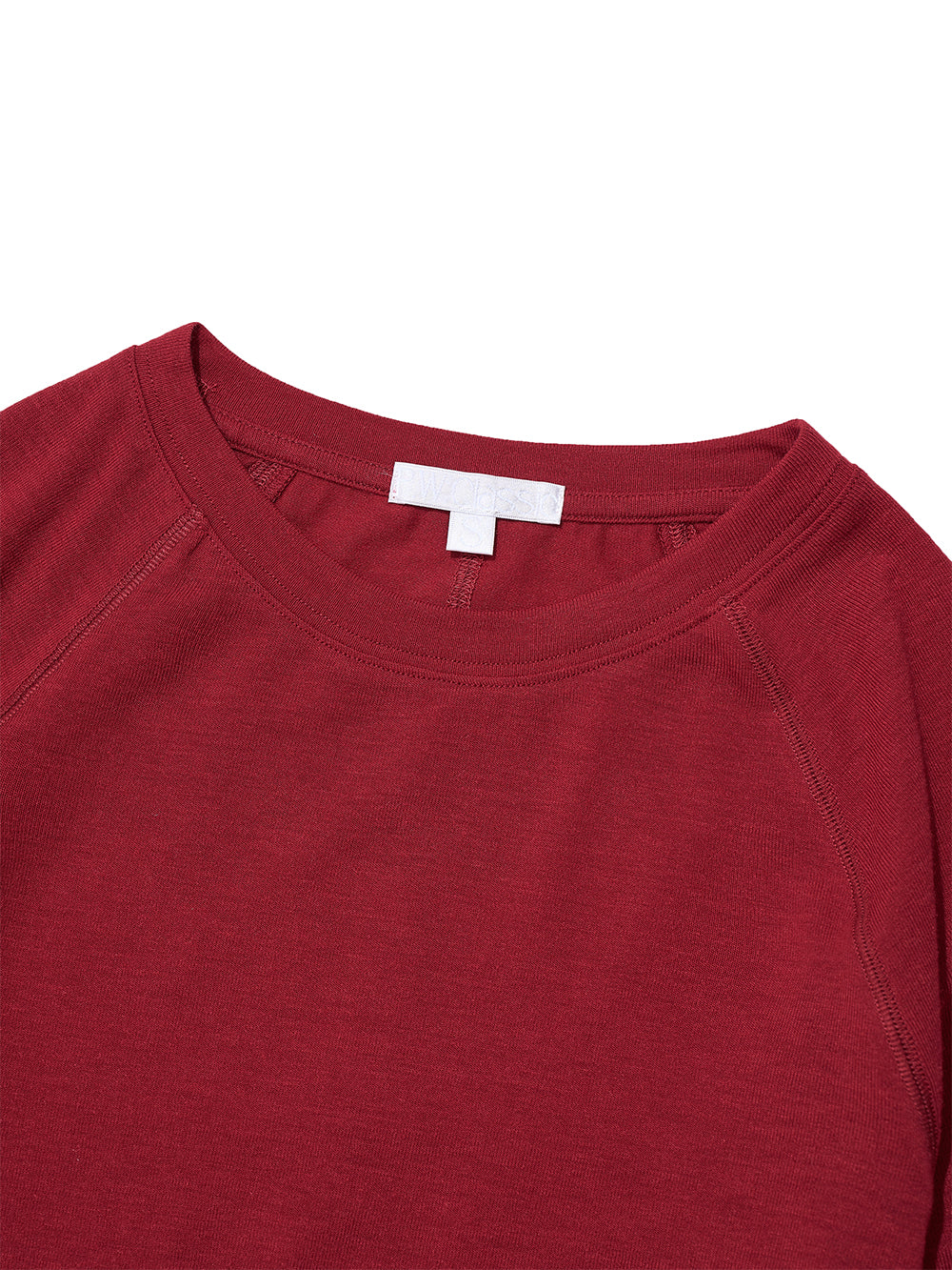 Raglan sleeve construction on lightweight sheer top PARTIMENTO WOMEN